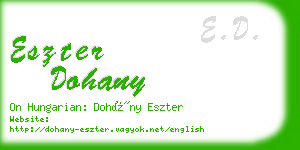 eszter dohany business card